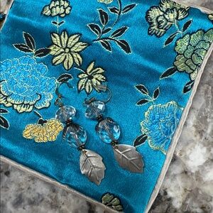 Elegant Silver Leaf Drop Earrings